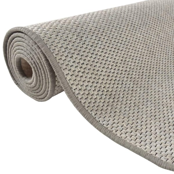 vidaXL Teppeløper sisal-utseende platina 80x400 cm