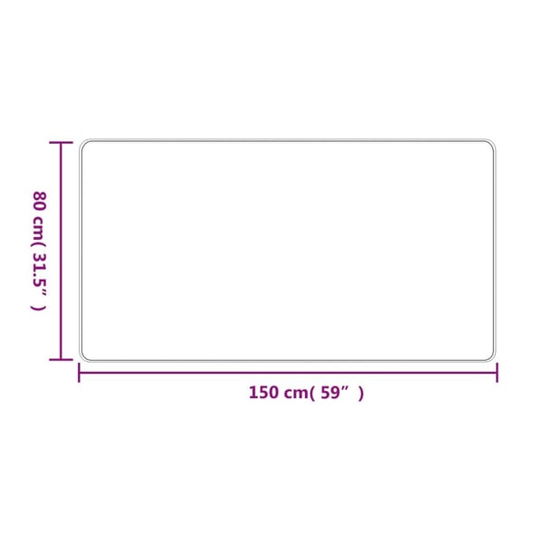 vidaXL Teppeløper sisal-utseende sølv 80x150 cm