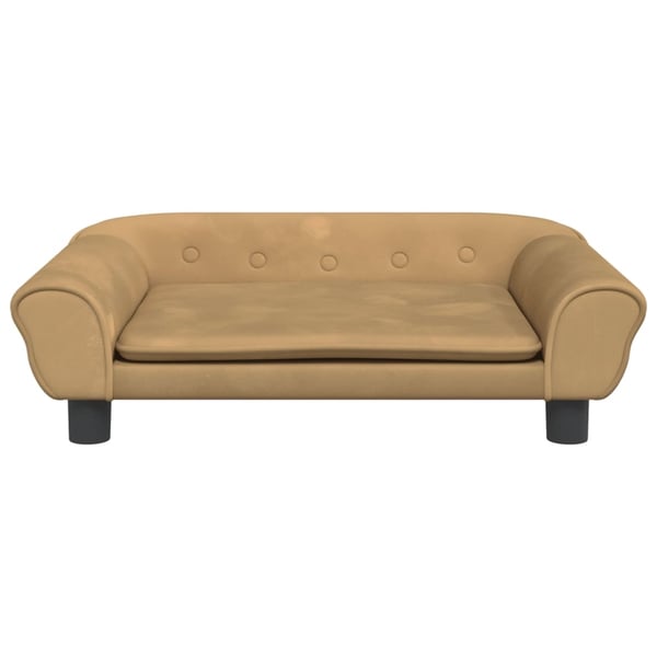 vidaXL sofa til børn 70x45x26 cm velour brun
