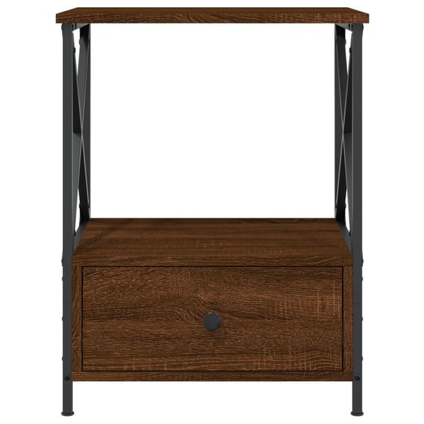 vidaXL Nattbord brun eik 50x41x65 cm konstruert tre
