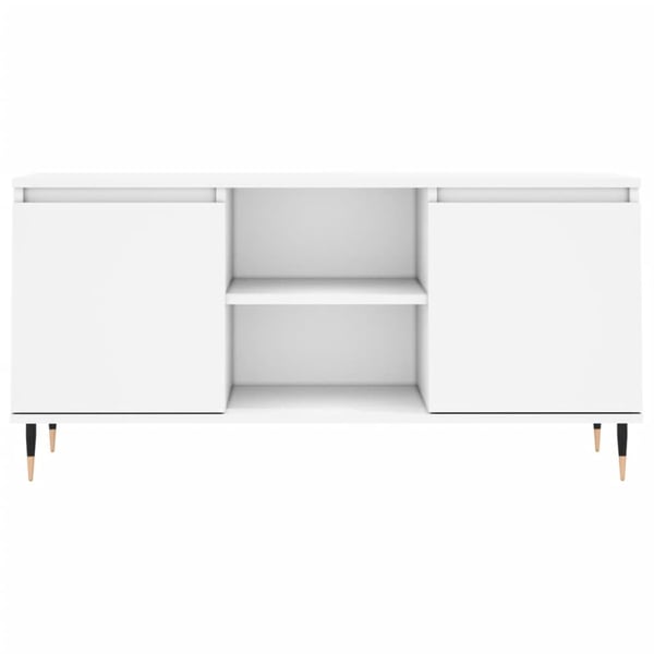 vidaXL TV-benk hvit 104x35x50 cm konstruert tre