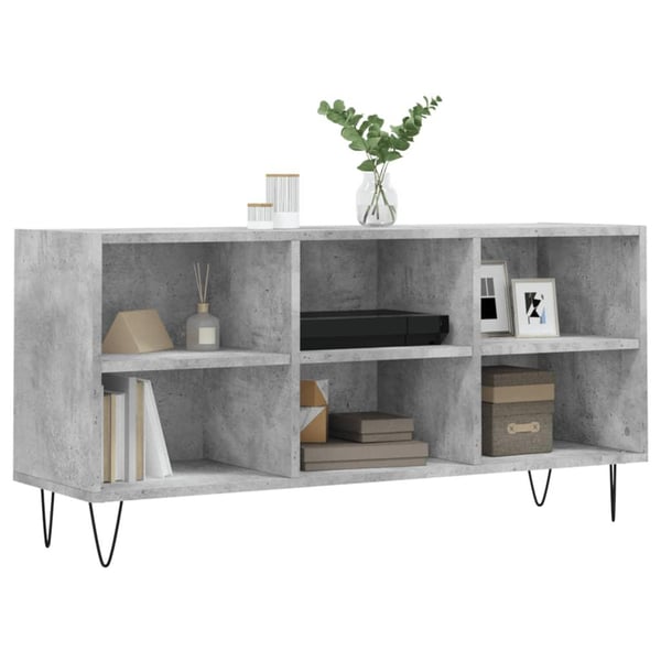 vidaXL TV-benk betonggrå 103,5x30x50 cm konstruert tre