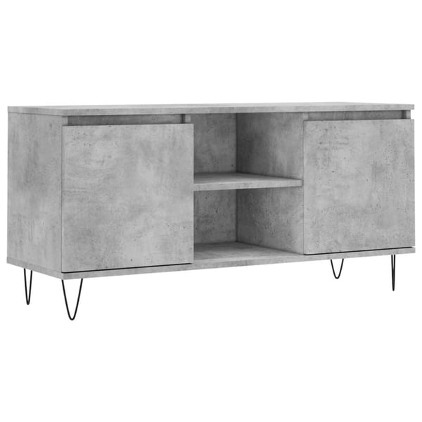 vidaXL TV-benk betonggrå 104x35x50 cm konstruert tre