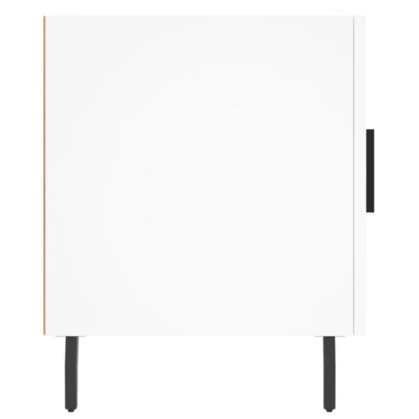 vidaXL Nattbord hvit 40x40x50 cm konstruert tre