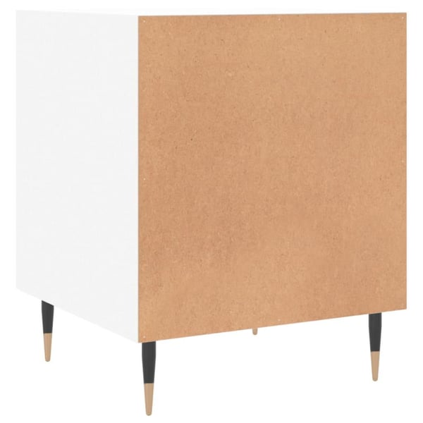 vidaXL Nattbord 2 stk hvit 40x40x50 cm konstruert tre