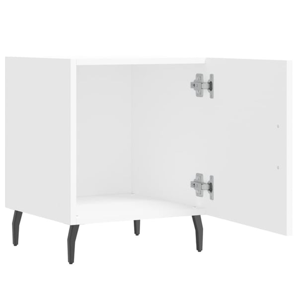 vidaXL Nattbord 2 stk hvit 40x40x50 cm konstruert tre