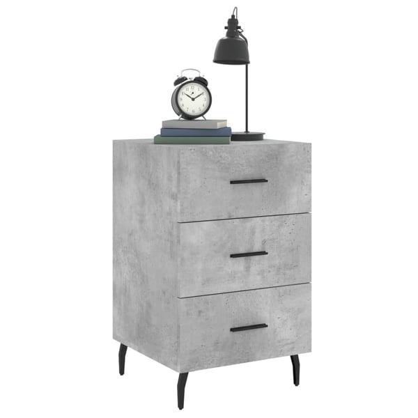 vidaXL Nattbord betonggrå 40x40x66 cm konstruert tre