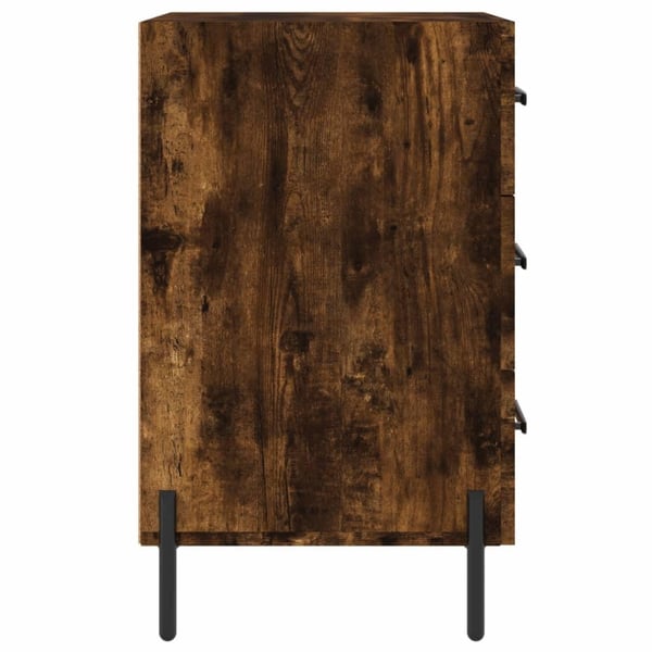 vidaXL Nattbord røkt eik 40x40x66 cm konstruert tre