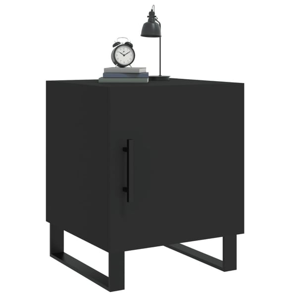 vidaXL Nattbord 2 stk svart 40x40x50 cm konstruert tre