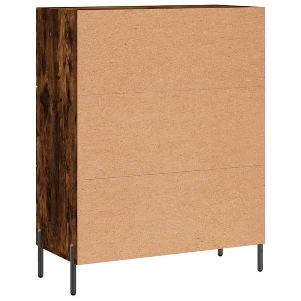 vidaXL Skjenk røkt eik 69,5x34x90 cm konstruert tre