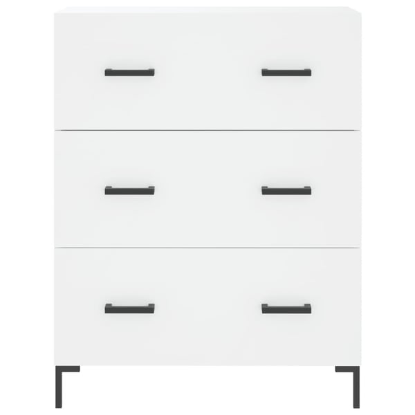 vidaXL Skjenk hvit 69,5x34x90 cm konstruert tre