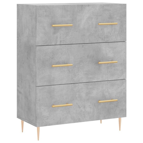 vidaXL Skjenk betonggrå 69,5x34x90 cm konstruert tre