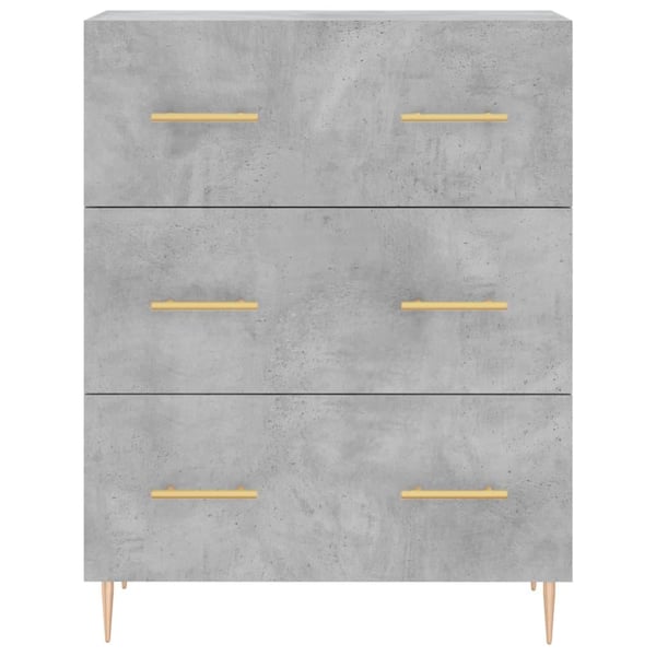 vidaXL Skjenk betonggrå 69,5x34x90 cm konstruert tre