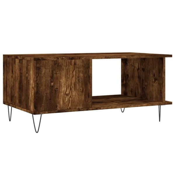 vidaXL sofabord 90x50x40 cm konstrueret træ røget egetræsfarve