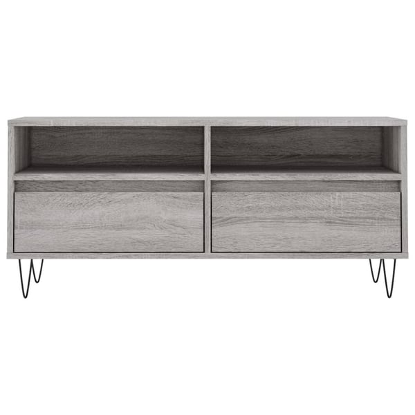vidaXL TV-benk grå sonoma 100x34,5x44,5 cm konstruert tre