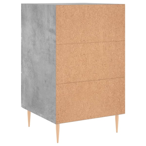 vidaXL sengebord 40x40x66 cm konstrueret træ betongrå
