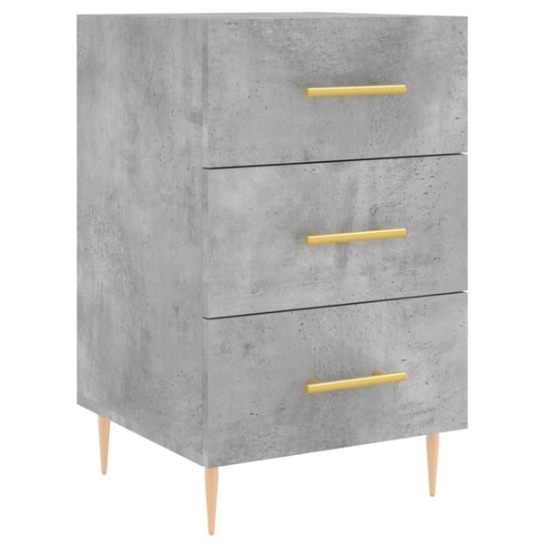 vidaXL sengebord 40x40x66 cm konstrueret træ betongrå