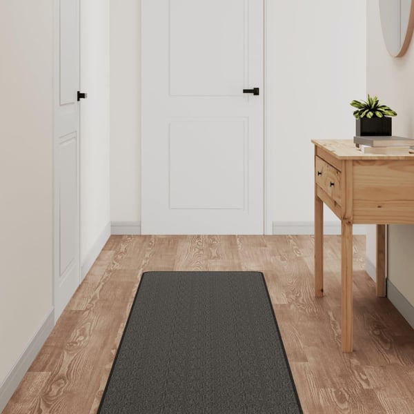 vidaXL Teppeløper sisal-utseende antrasitt 50x250 cm