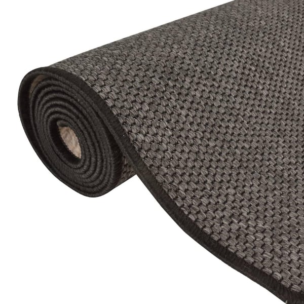 vidaXL Teppeløper sisal-utseende antrasitt 50x250 cm