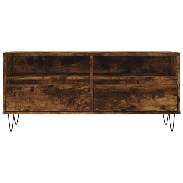 vidaXL TV-benk røkt eik 100x34,5x44,5 cm konstruert tre
