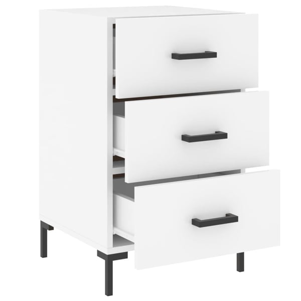 vidaXL sengebord 40x40x66 cm konstrueret træ hvid