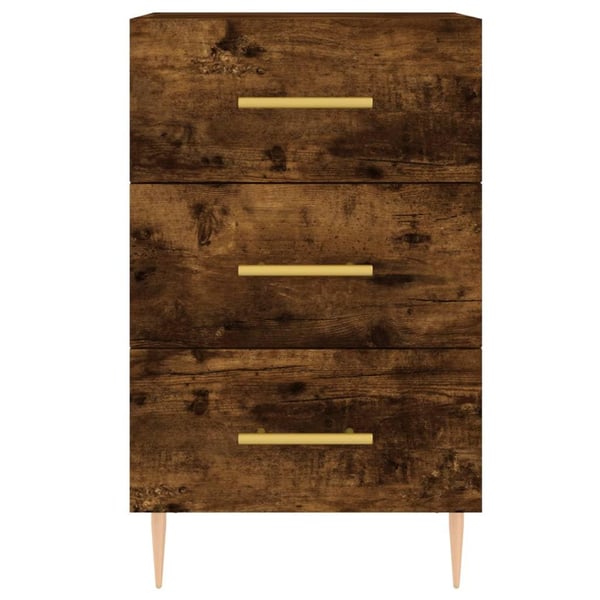 vidaXL Nattbord røkt eik 40x40x66 cm konstruert tre