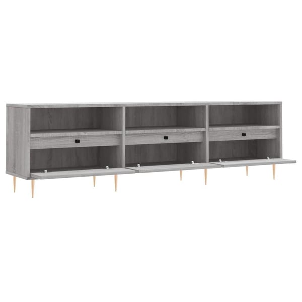vidaXL TV-benk grå sonoma 150x30x44,5 cm konstruert tre