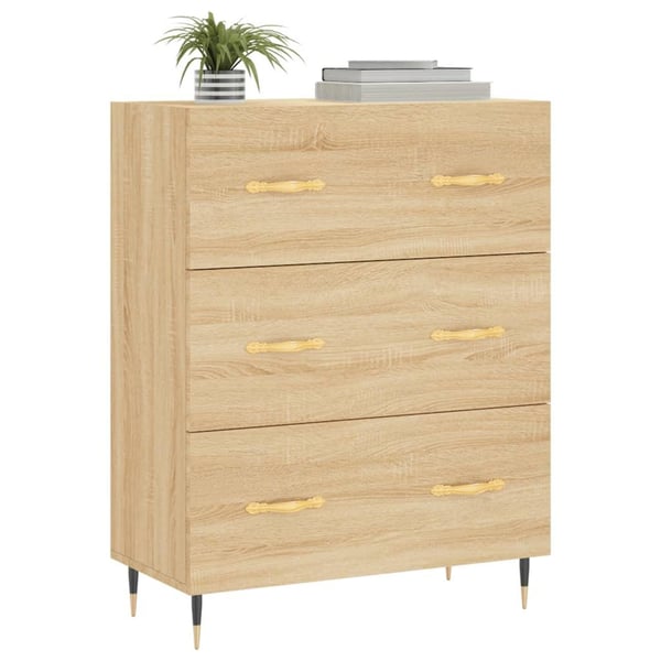 vidaXL Skjenk sonoma eik 69,5x34x90 cm konstruert tre