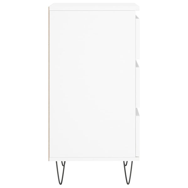 vidaXL Skjenk hvit 40x35x70 cm konstruert tre