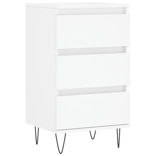 vidaXL Skjenk hvit 40x35x70 cm konstruert tre