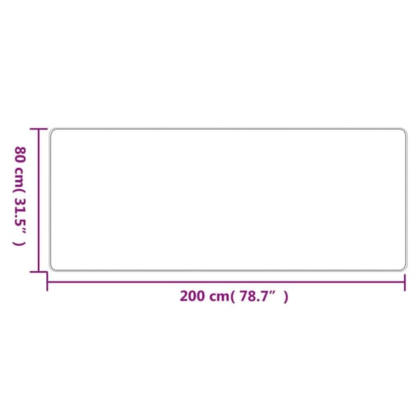vidaXL Teppeløper sisal-utseende platina 80x200 cm