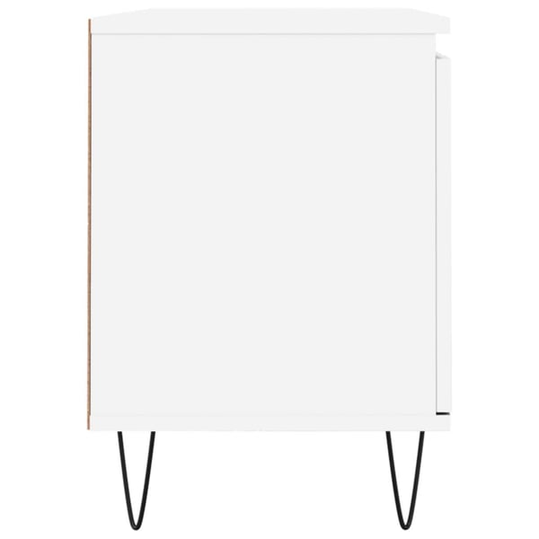 vidaXL TV-benk hvit 104x35x50 cm konstruert tre