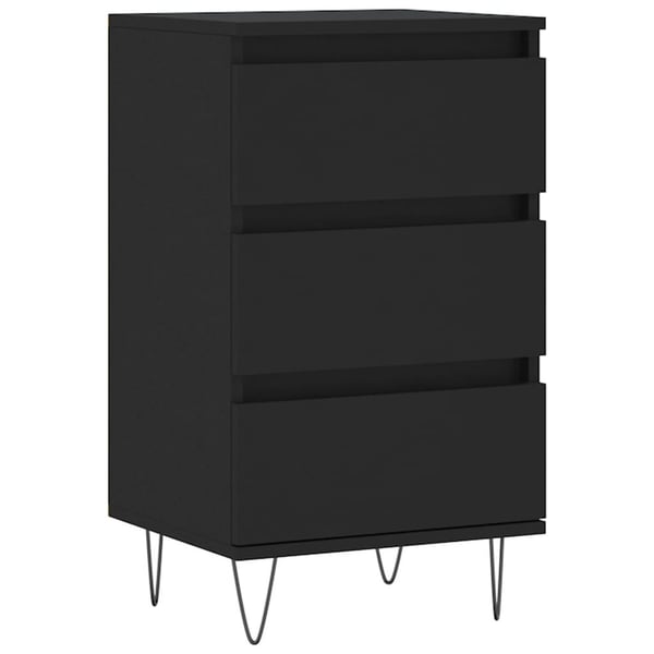 vidaXL Skjenk svart 40x35x70 cm konstruert tre