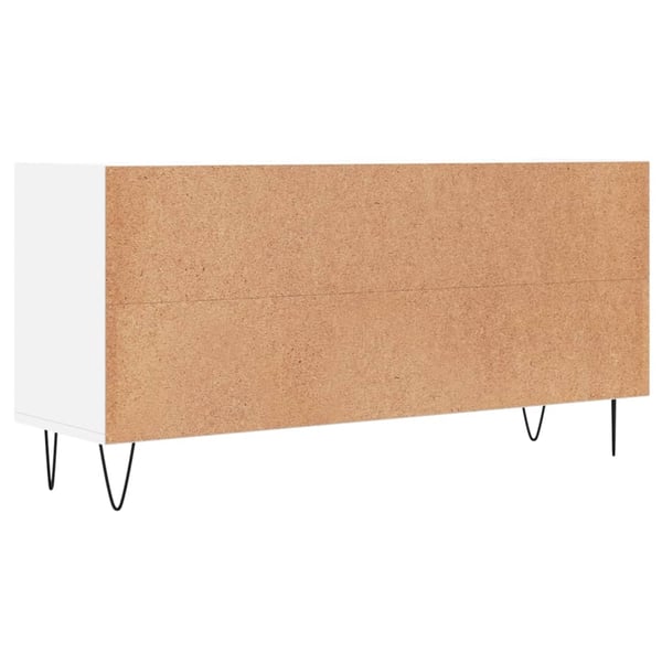 vidaXL TV-benk hvit 103,5x30x50 cm konstruert tre