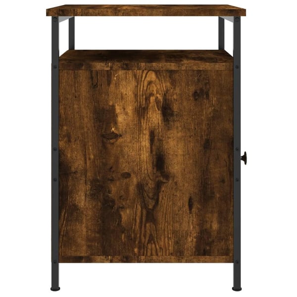 vidaXL sengeborde 2 stk. 40x42x60 cm konstrueret træ røget egetræ