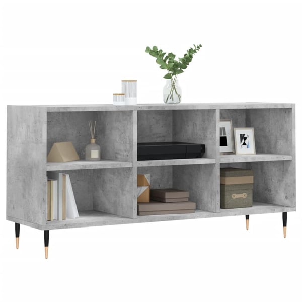 vidaXL TV-taso betoninharmaa 103,5x30x50 cm tekninen puu