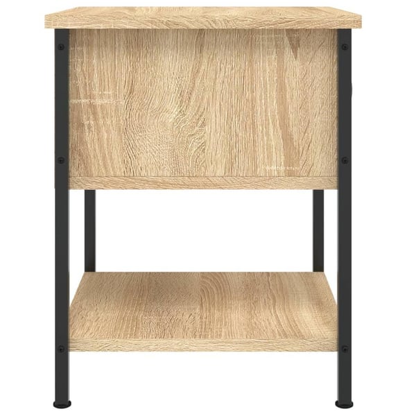vidaXL Nattbord 2 stk sonoma eik 34x35,5x45 cm konstruert tre