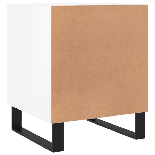 vidaXL Nattbord høyglans hvit 40x40x50 cm konstruert tre