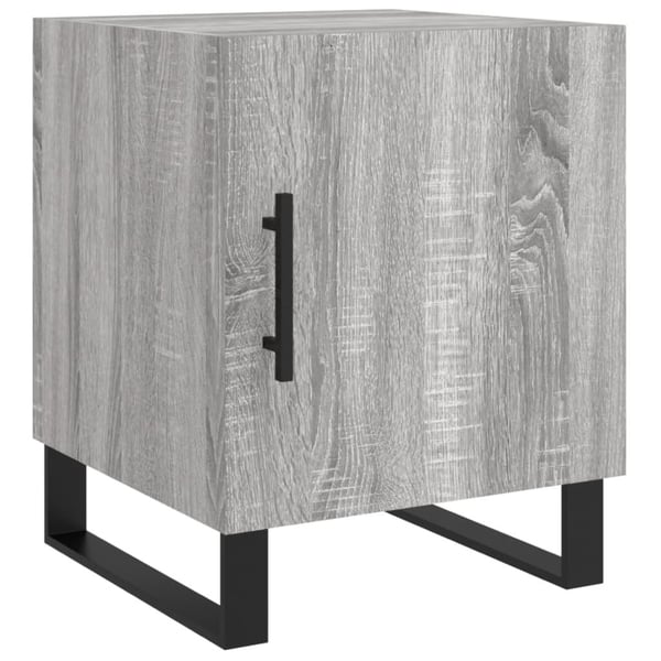 vidaXL Nattbord 2 stk grå sonoma 40x40x50 cm konstruert tre