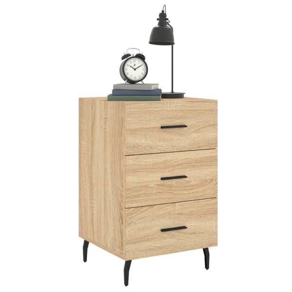 vidaXL Nattbord sonoma eik 40x40x66 cm konstruert tre