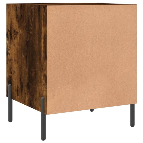 vidaXL Nattbord 2 stk røkt eik 40x40x50 cm konstruert tre