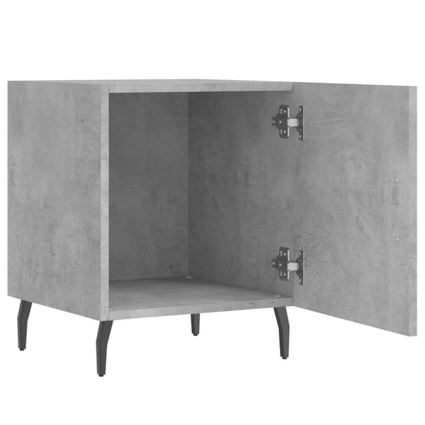 vidaXL Nattbord 2 stk betonggrå 40x40x50 cm konstruert tre
