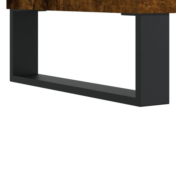 vidaXL Nattbord røkt eik 40x40x66 cm konstruert tre