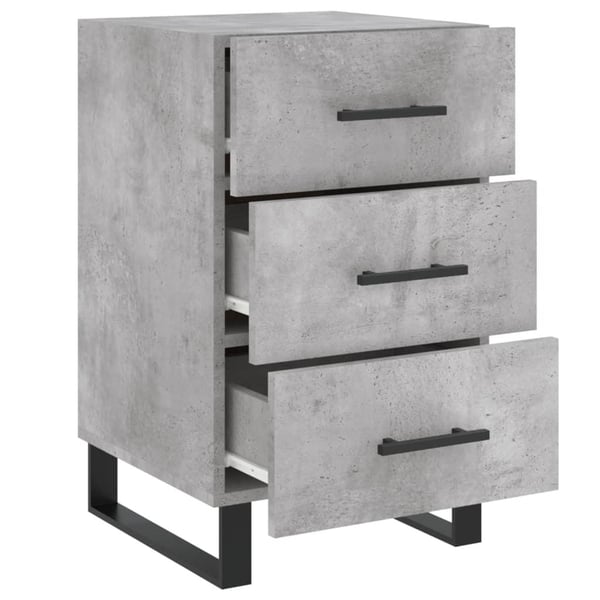 vidaXL Nattbord betonggrå 40x40x66 cm konstruert tre