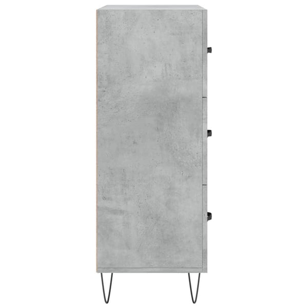 vidaXL Skjenk betonggrå 69,5x34x90 cm konstruert tre