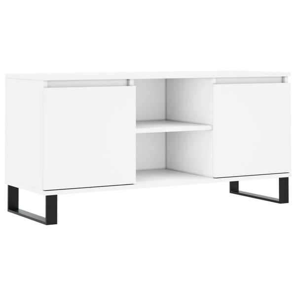 vidaXL TV-benk hvit 104x35x50 cm konstruert tre