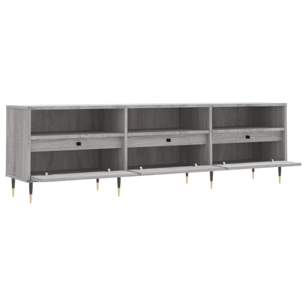 vidaXL TV-benk grå sonoma 150x30x44,5 cm konstruert tre