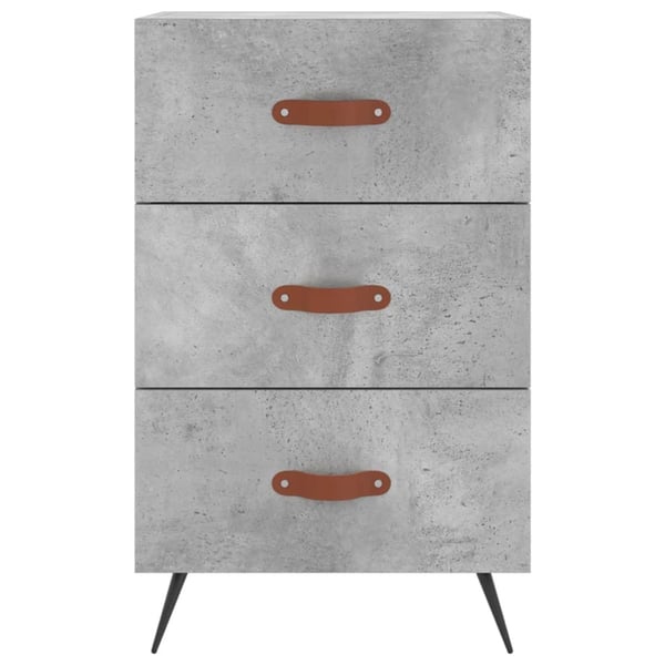vidaXL sengebord 40x40x66 cm konstrueret træ betongrå