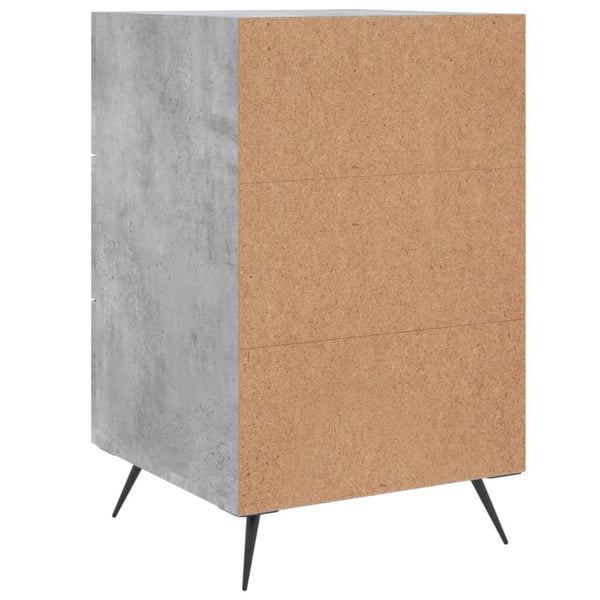 vidaXL sengebord 40x40x66 cm konstrueret træ betongrå