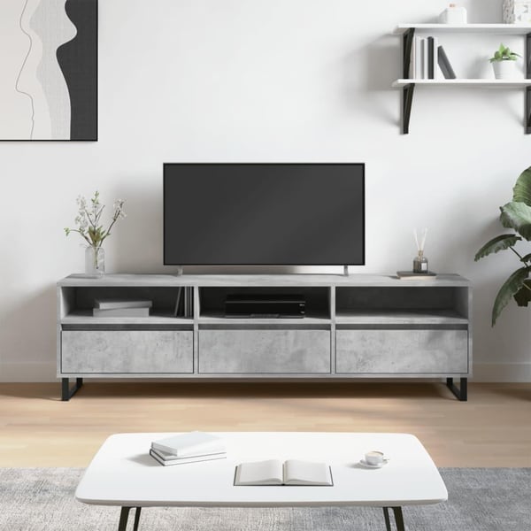 vidaXL TV-benk betonggrå 150x30x44,5 cm konstruert tre